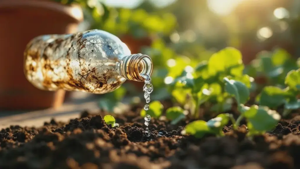 Perforé una botella de plástico y la puse en el huerto: lo que pasó con mis plantas es increíble (y no gasté un euro)